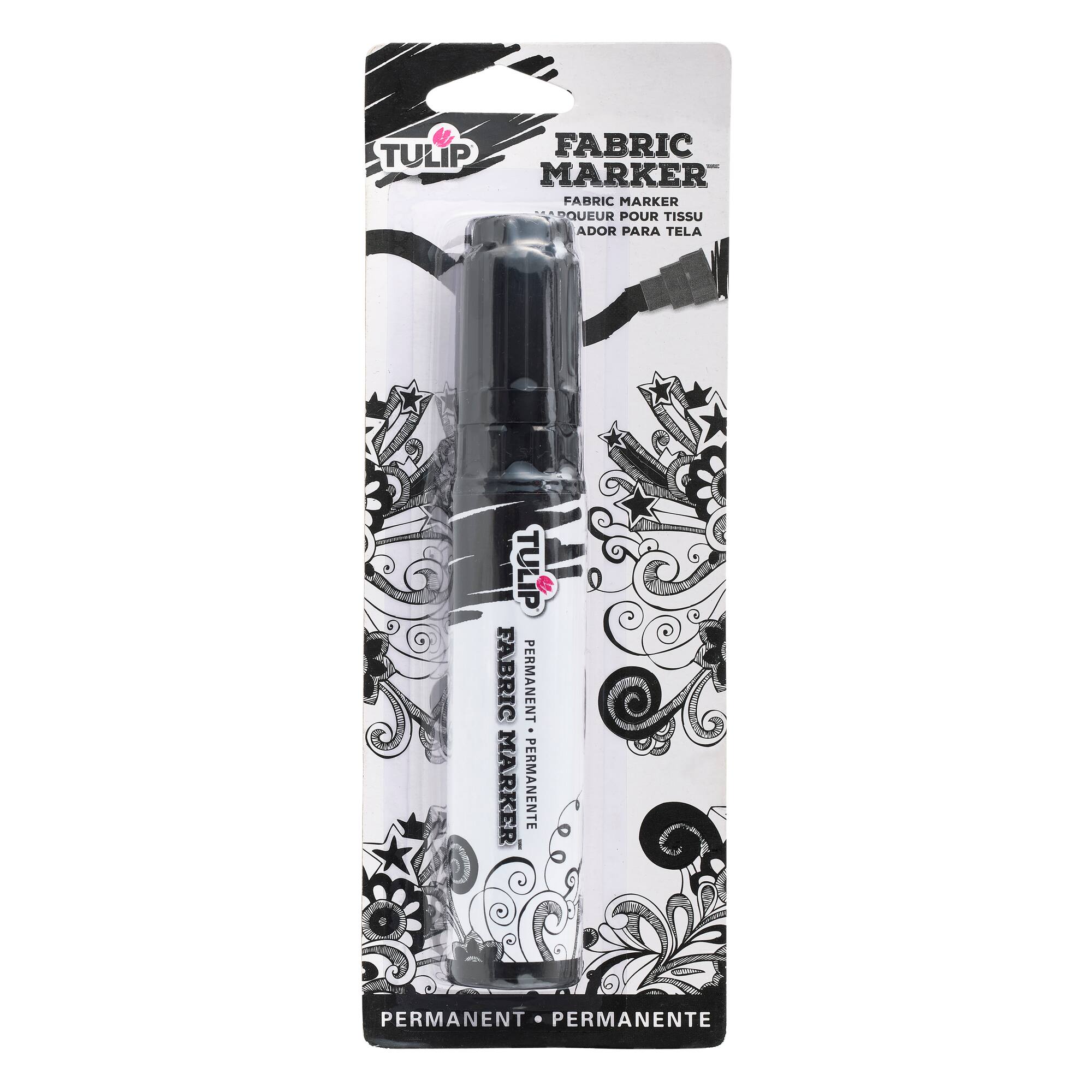Tulip® Permanent Fabric Markers® Black Jumbo Chisel Tip